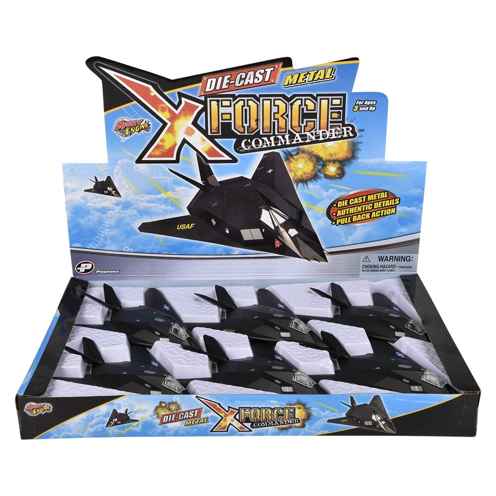 Die-Cast Pull Back F-117 Nighthawk (6 Pc Display)