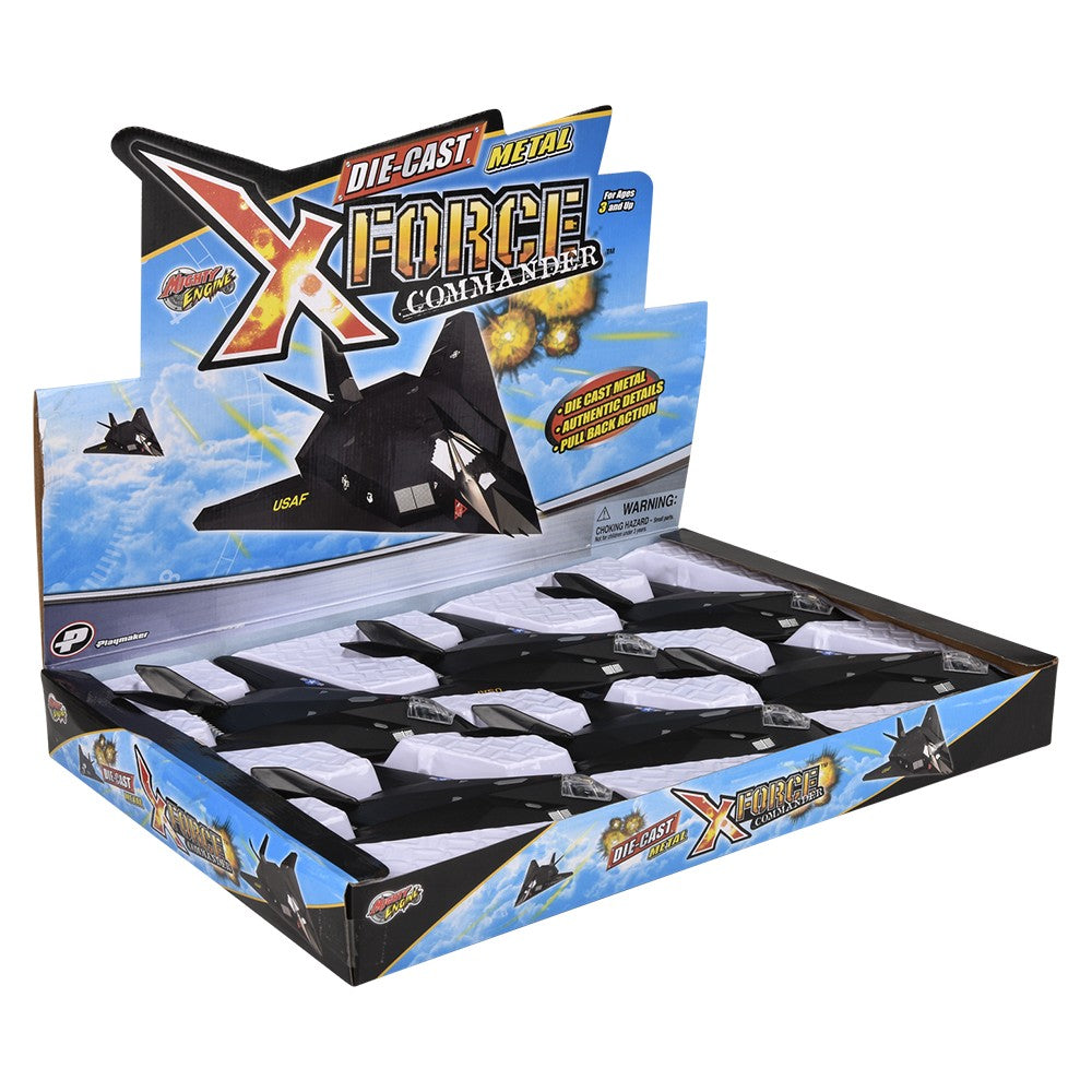Die-Cast Pull Back F-117 Nighthawk (6 Pc Display)