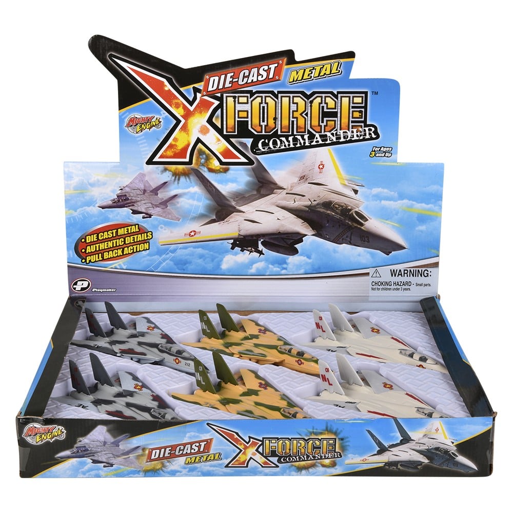 Die-Cast Pull Back F-14 Tomcat (6 Pc Display)