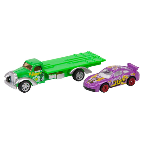 Die-Cast Style Racer Car Carrier (1 DZ)