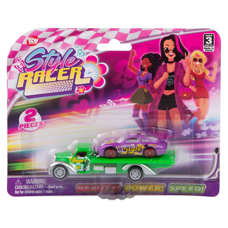 Die-Cast Style Racer Car Carrier (1 DZ)