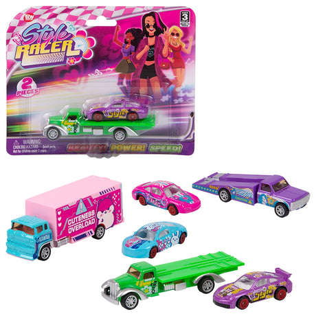 Die-Cast Style Racer Car Carrier (1 DZ)
