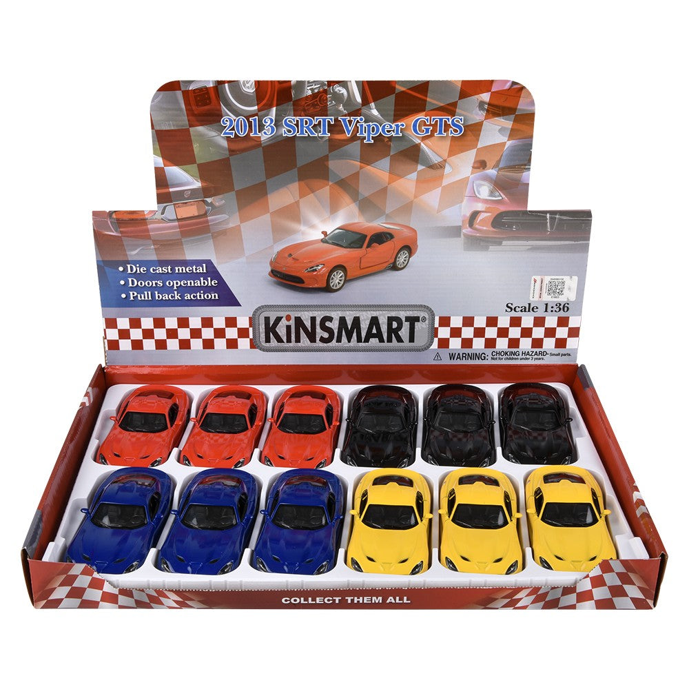 Die-Cast Pull Back 2013 SRT Viper GTS (12 Pc Display)