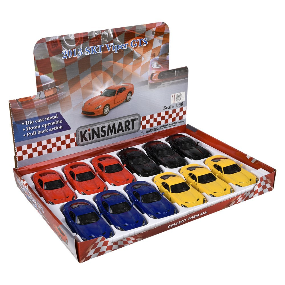 Die-Cast Pull Back 2013 SRT Viper GTS (12 Pc Display)