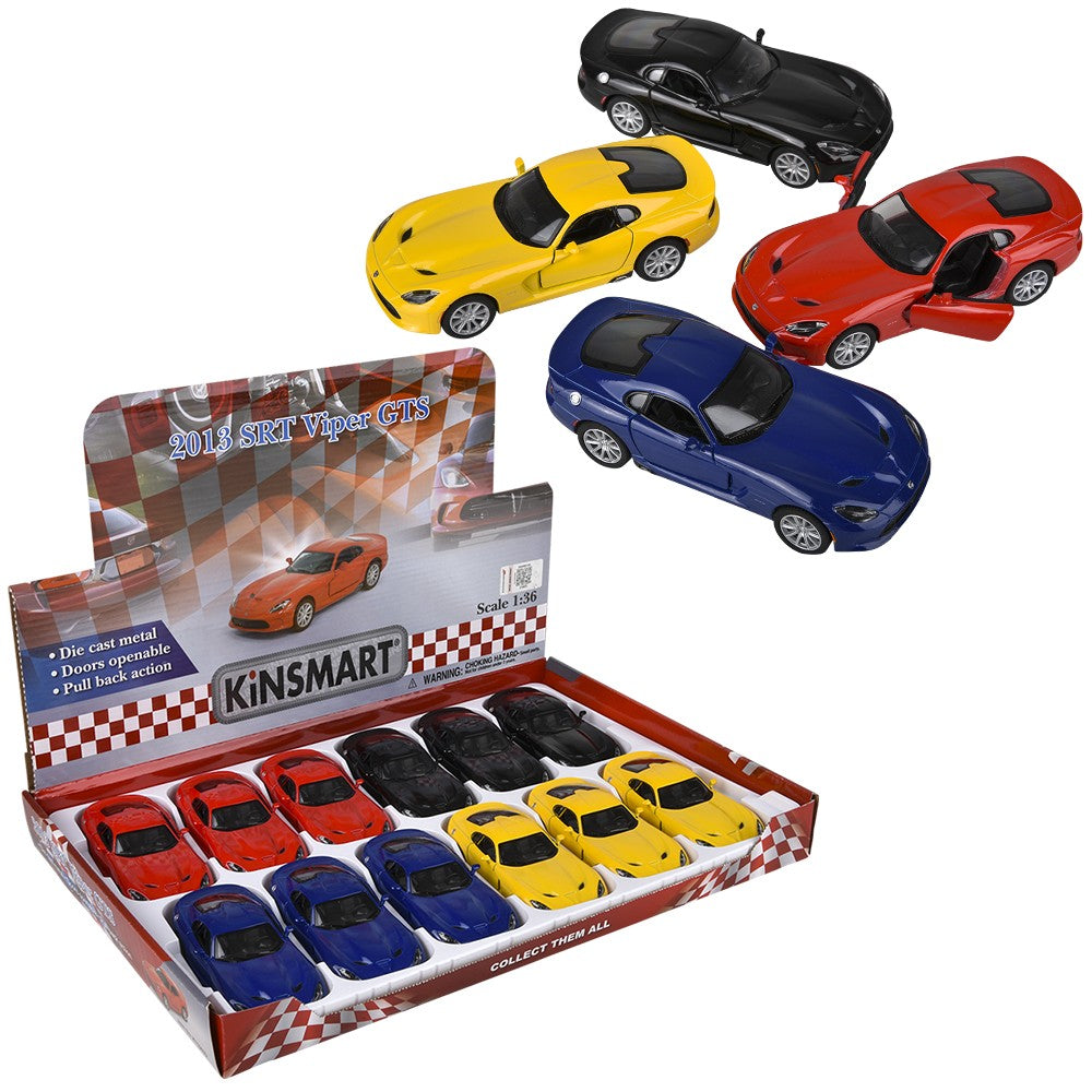 Die-Cast Pull Back 2013 SRT Viper GTS (12 Pc Display)
