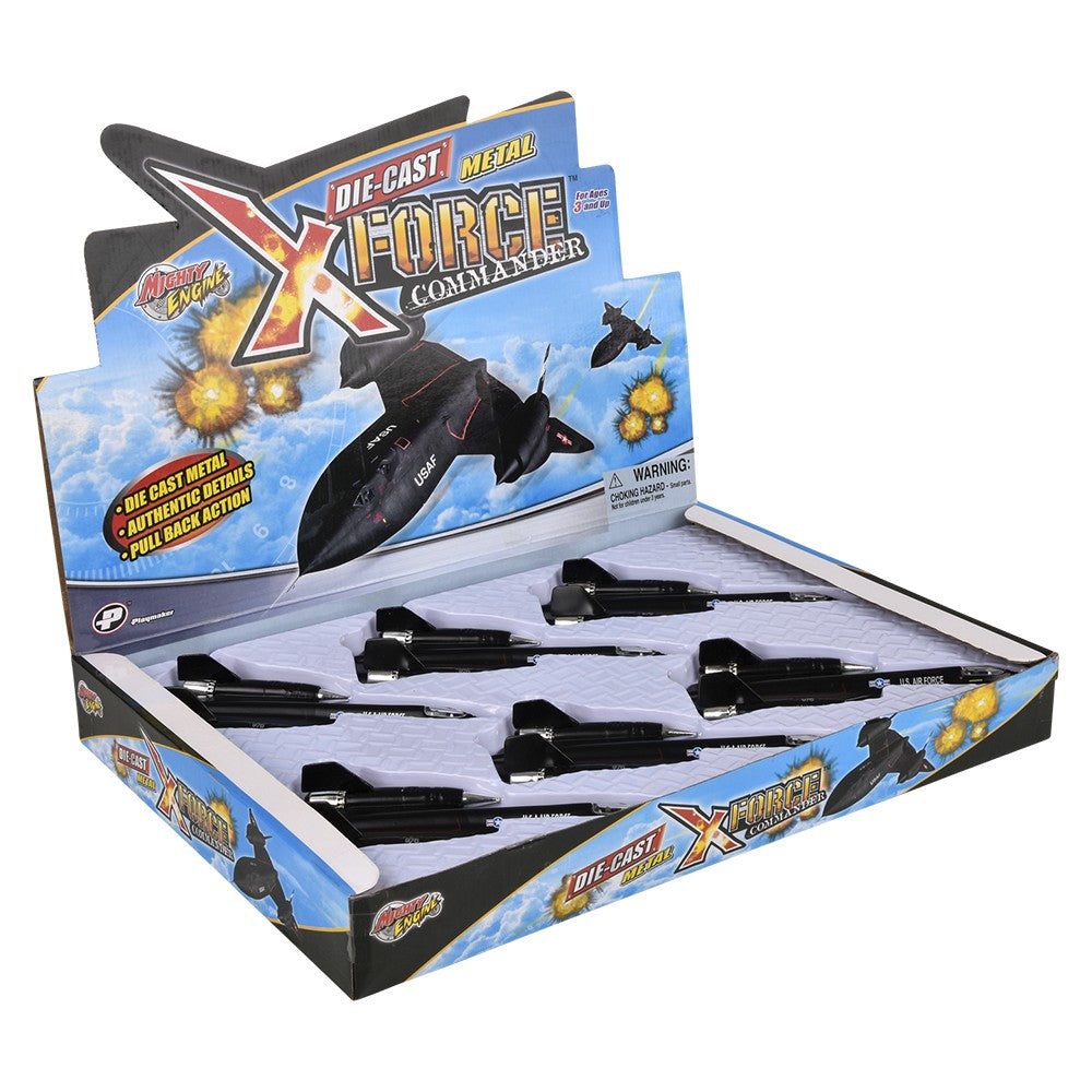SR-71 Blackbird Die-Cast Pull Back Jet (6 Pc Display)