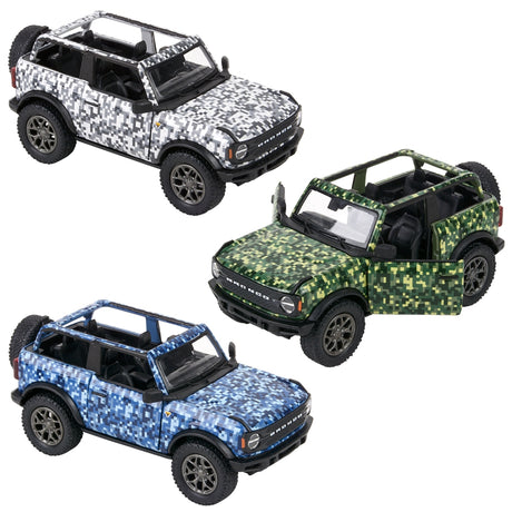 Die-Cast 2022 Ford Bronco Open Top Camo Print (12 PC Display)