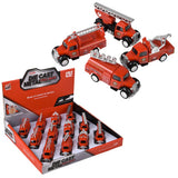 Pull Back Fire Engine 3" Die-Cast Classic (12 Pc Display)