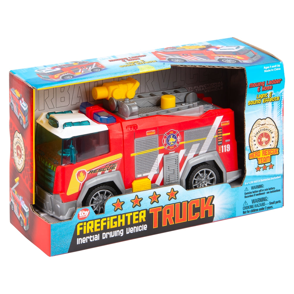 Fire Engine Toy With Light, Sound & Water Squirt
