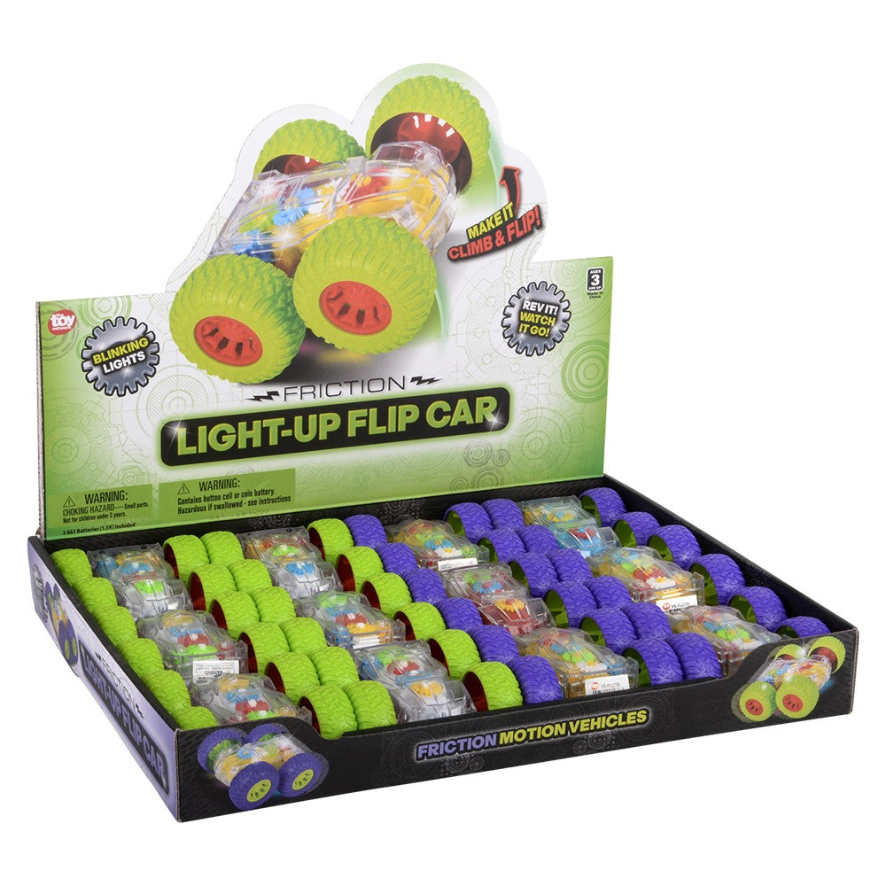 Light-Up Gear Flip Car (1 DZ)