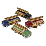 Die-Cast Pull Back 1949 Ford Woody Wagon With Surfboard (12 Pc Display)
