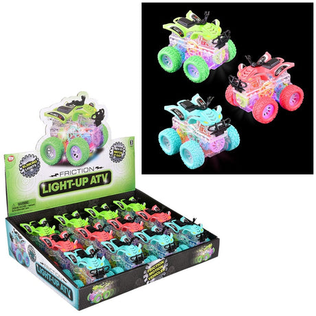 Light-Up ATV Friction Gear Toy (12 PC Display)