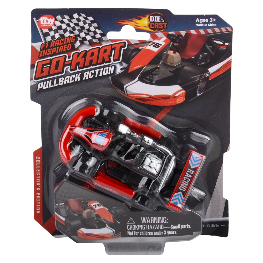 Die-Cast Pull Back Go-Kart (1 DZ)