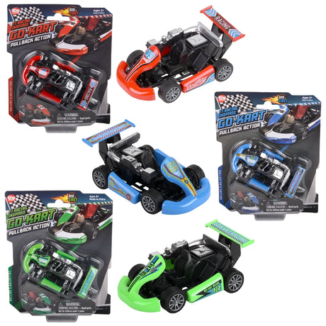 Die-Cast Pull Back Go-Kart (1 DZ)