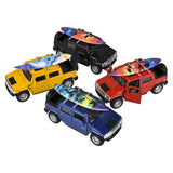 Die-Cast Pull Back Hummer H2 SUT With Surfboard (12 PC Display)