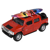 Die-Cast Pull Back Hummer H2 SUT With Surfboard (12 PC Display)