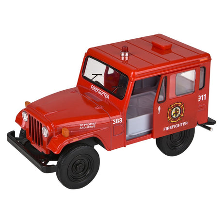 Die-Cast Pull Back 1971 Jeep DJ-5B Police/Firefi (1 DSP)