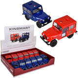 Die-Cast Pull Back 1971 Jeep DJ-5B Police/Firefi (1 DSP)