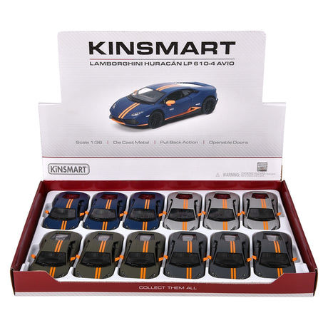 Die-Cast Lamborghini Huracan Huracan LP 610-4 Avio (12 Pc Display)