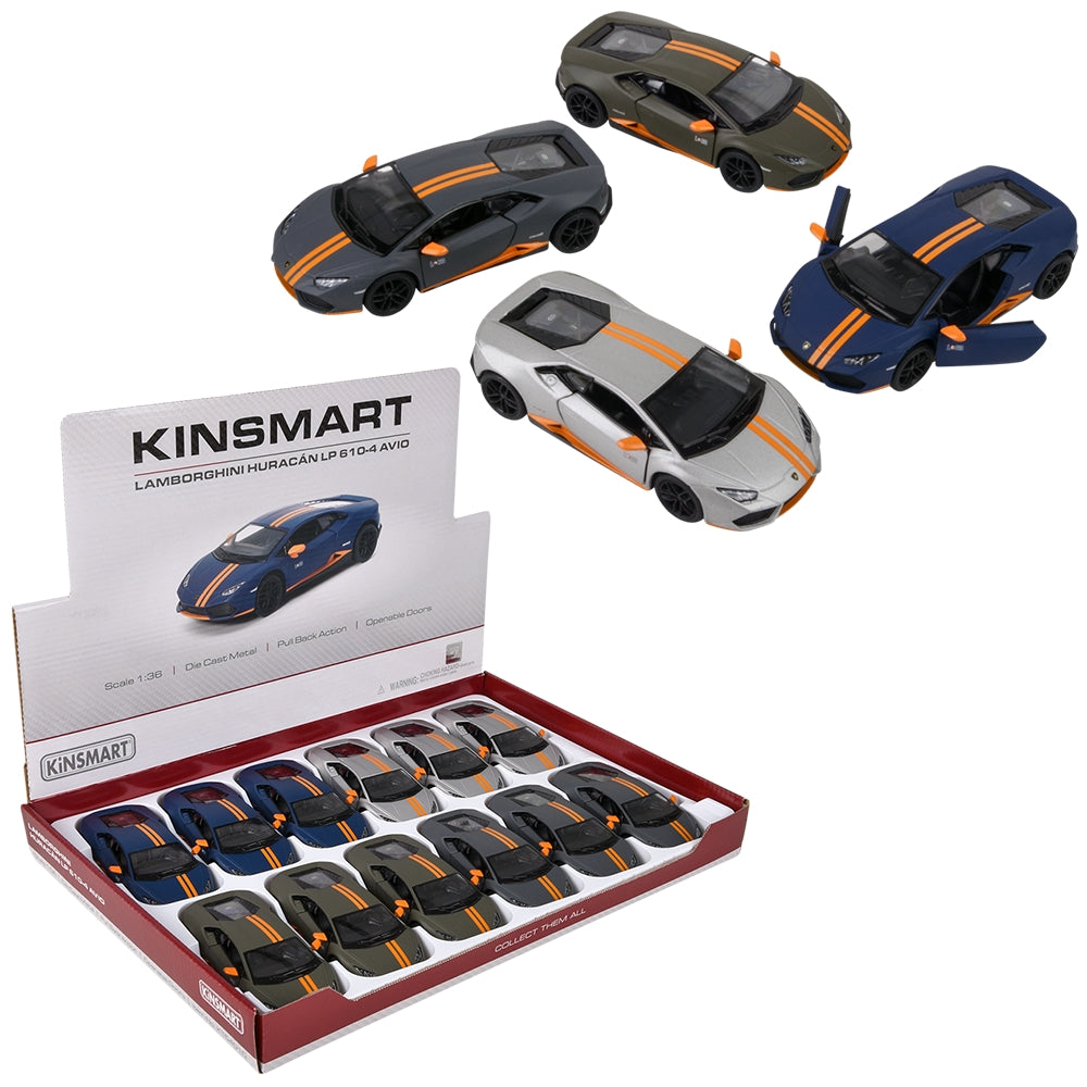 Die-Cast Lamborghini Huracan Huracan LP 610-4 Avio (12 Pc Display)