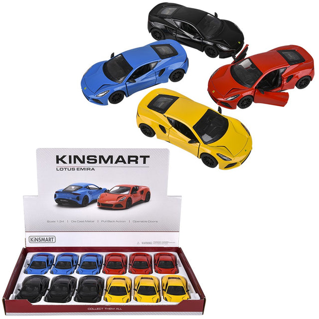Pull Back Lotus Emira Die-Cast Car (12 Pc Display)