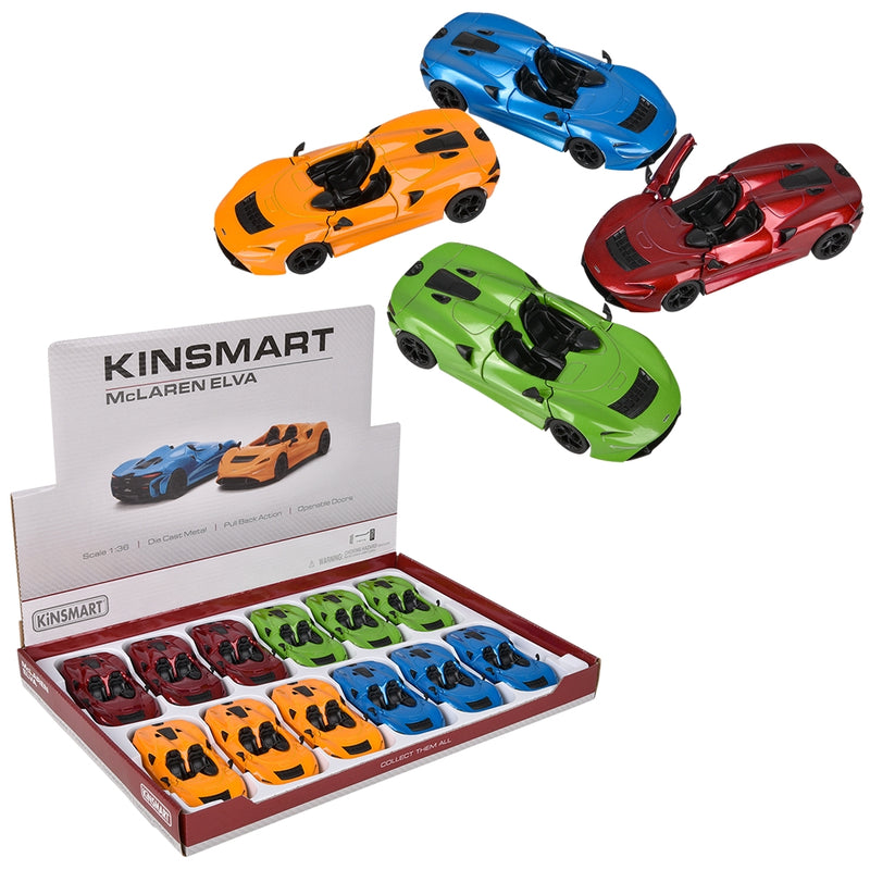 Die-Cast Pull Back McLaren Elva (12 Pc Display)