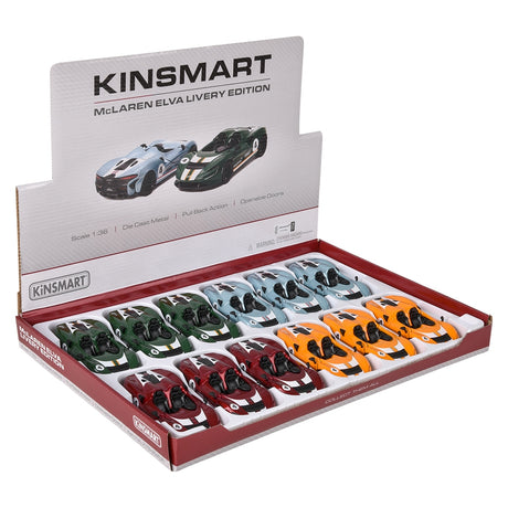 Die-Cast Pull Back McLaren Elva Livery (12 Ct)