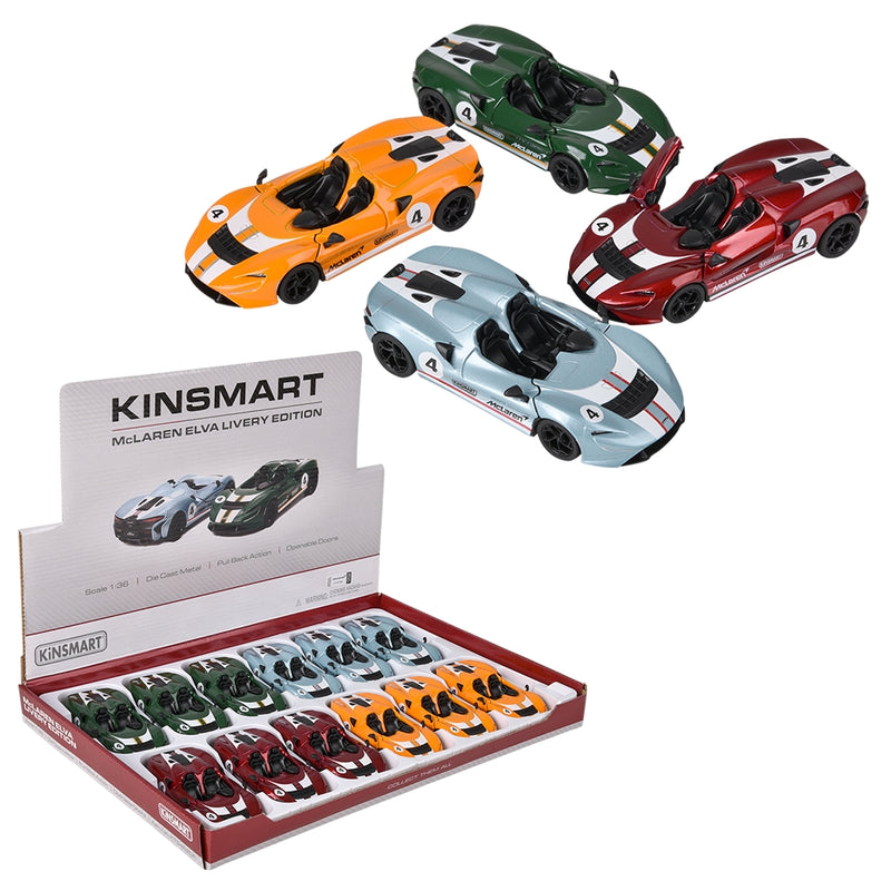 Die-Cast Pull Back McLaren Elva Livery (12 Ct)