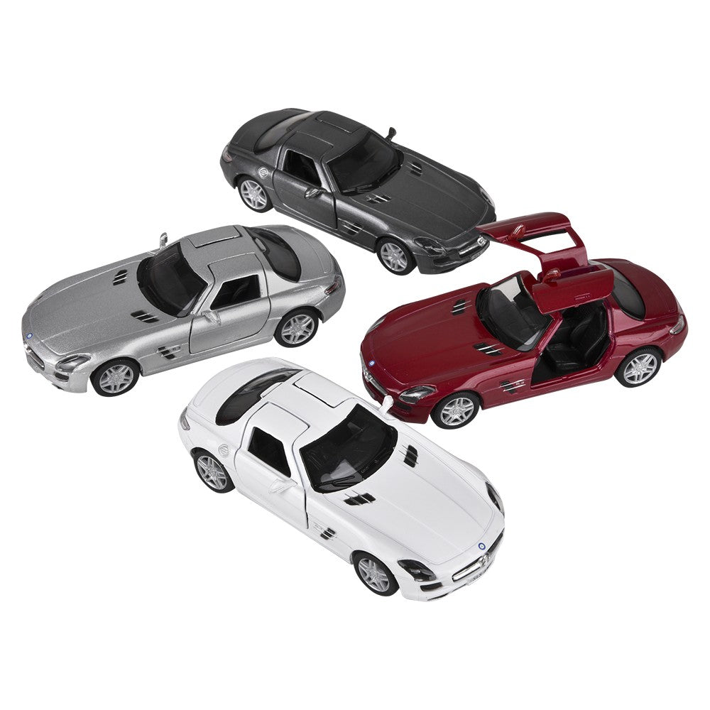 Die-Cast Pull Back Mercedes-Benz SLS AMG (12 PC Display)