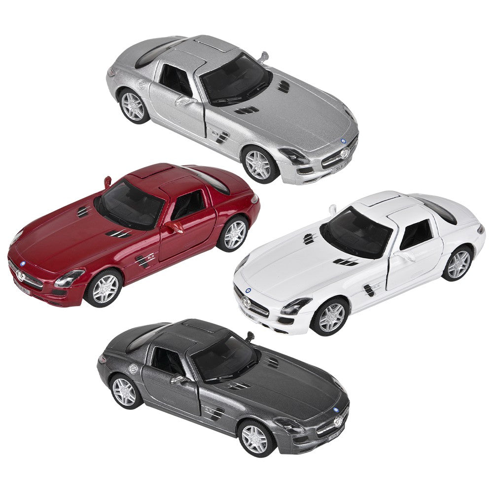 Die-Cast Pull Back Mercedes-Benz SLS AMG (12 PC Display)