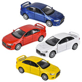 Die-Cast Pull Back 2008 Mitsubishi Lancer Evolution X (12 PC Display)