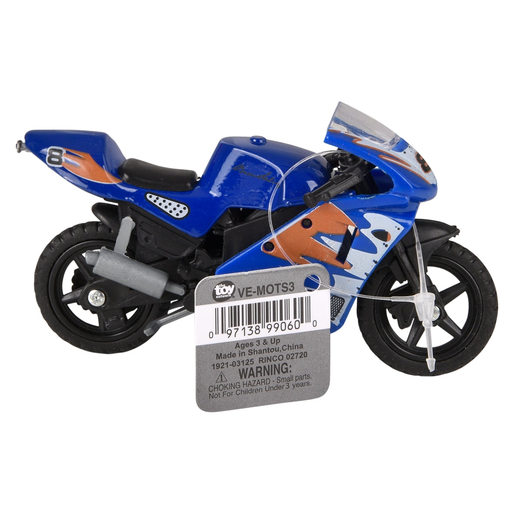Die-Cast Sportsbike Motorcycle (12 Pc Display)