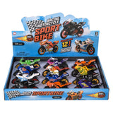 Die-Cast Sportsbike Motorcycle (12 Pc Display)
