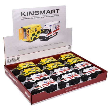 Die-Cast Mercedes-Benz Sprinter Ambulance (12 PC Display)