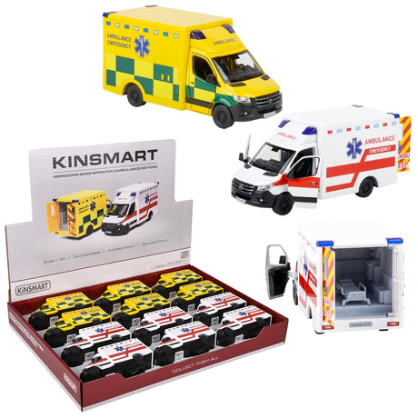 Die-Cast Mercedes-Benz Sprinter Ambulance (12 PC Display)