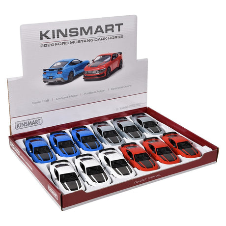 Die-Cast Pull Back 2024 Ford Mustang Dark Horse (1 DSP)