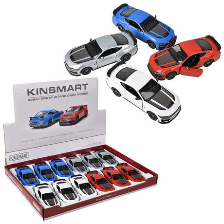 Die-Cast Pull Back 2024 Ford Mustang Dark Horse (1 DSP)