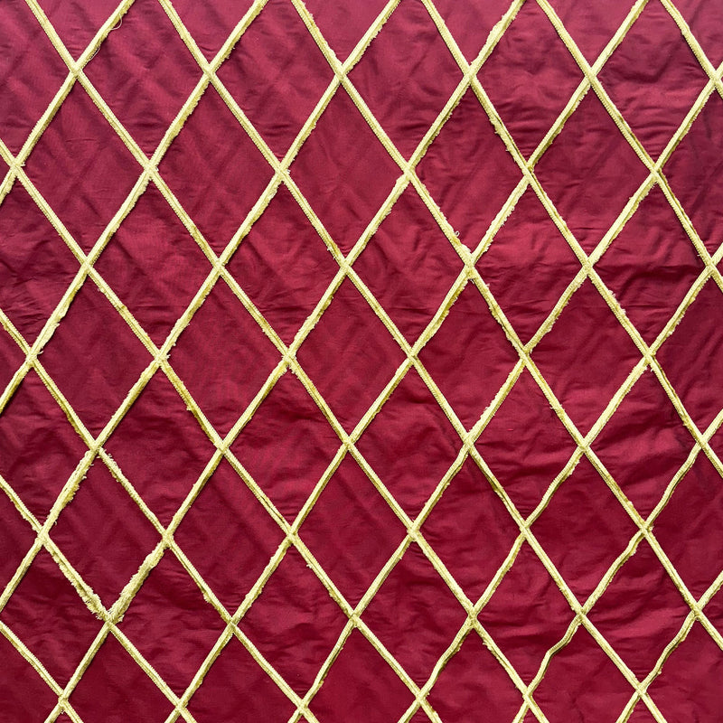 Venus Silk Fabric - Diamond Geometric, 54" Width (1 Yard)