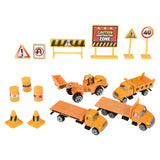 Die-Cast Construction Vehicles Play Set (15 Pc)