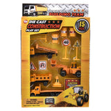 Die-Cast Construction Vehicles Play Set (15 Pc)