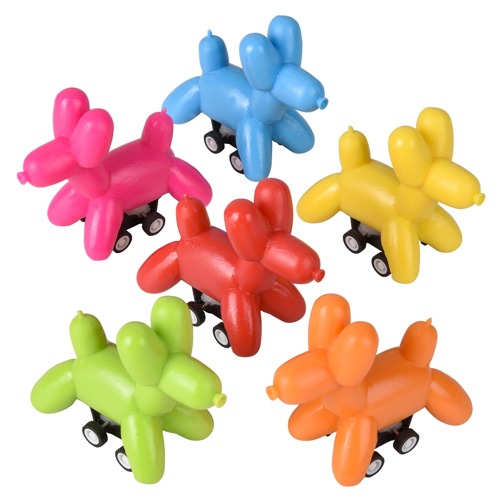 Pull Back Balloon Dog Racers (1 UNT)