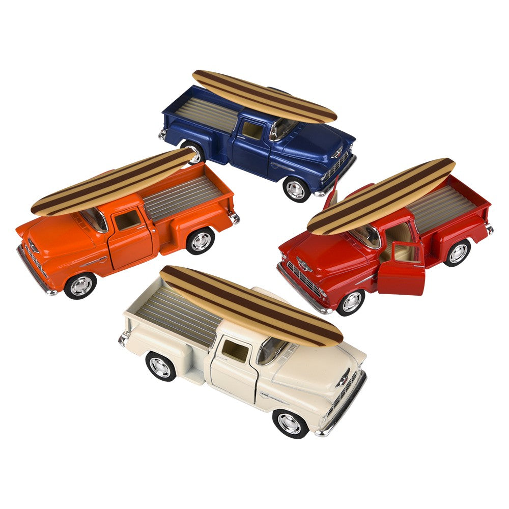 Die-Cast Pull Back 1955 Chevy Stepside Pick-Up (12 Pc Display)