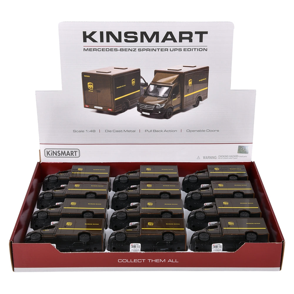 Die-Cast UPS Mercedes-Benz Sprinter Box Truck (12 PC Display)