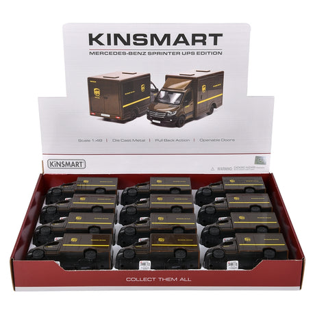 Die-Cast UPS Mercedes-Benz Sprinter Box Truck (12 PC Display)