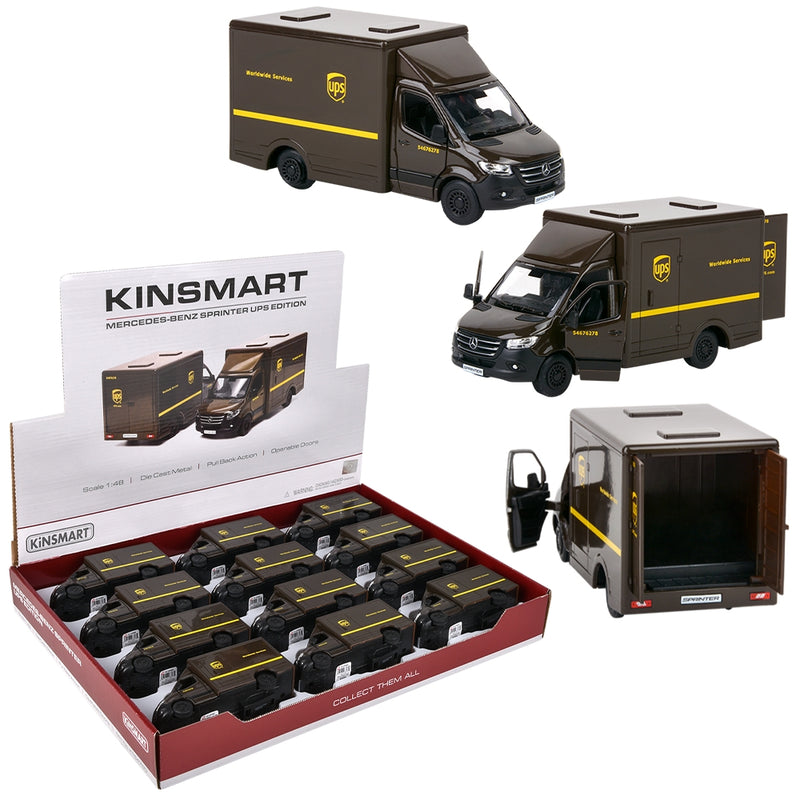 Die-Cast UPS Mercedes-Benz Sprinter Box Truck (12 PC Display)