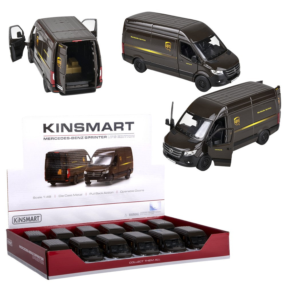 Die-Cast Pull Back Delivery Van (12 Display)