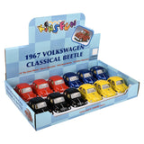 Die-Cast Pull Back 1967 VW Classic Beetle (12 PC Display)