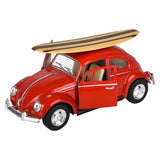 Die-Cast Pull Back 1967 VW Beetle Surfboard (12 Pc Display)