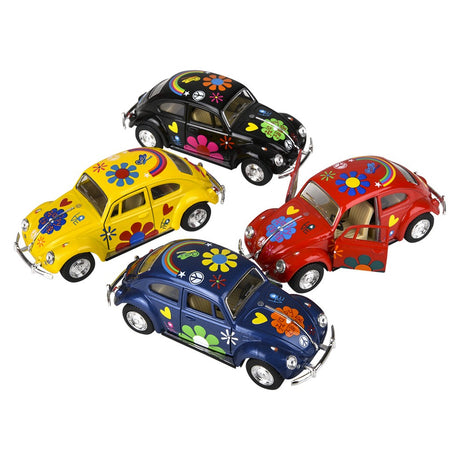 Die-Cast Pull Back VW Beetle Printing VW Beetle (12 Pc Display)