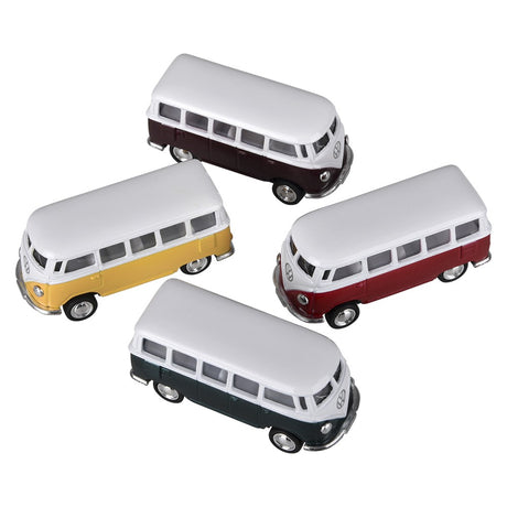 Die-Cast Pull Back 1962 VW Classic Bus (12 Pc Display)